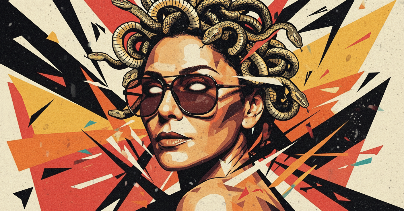 Album cover for 'False Memory' by Artifact — abstract blue and white geometric blur with gothic-style typography